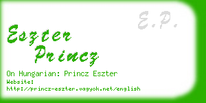 eszter princz business card